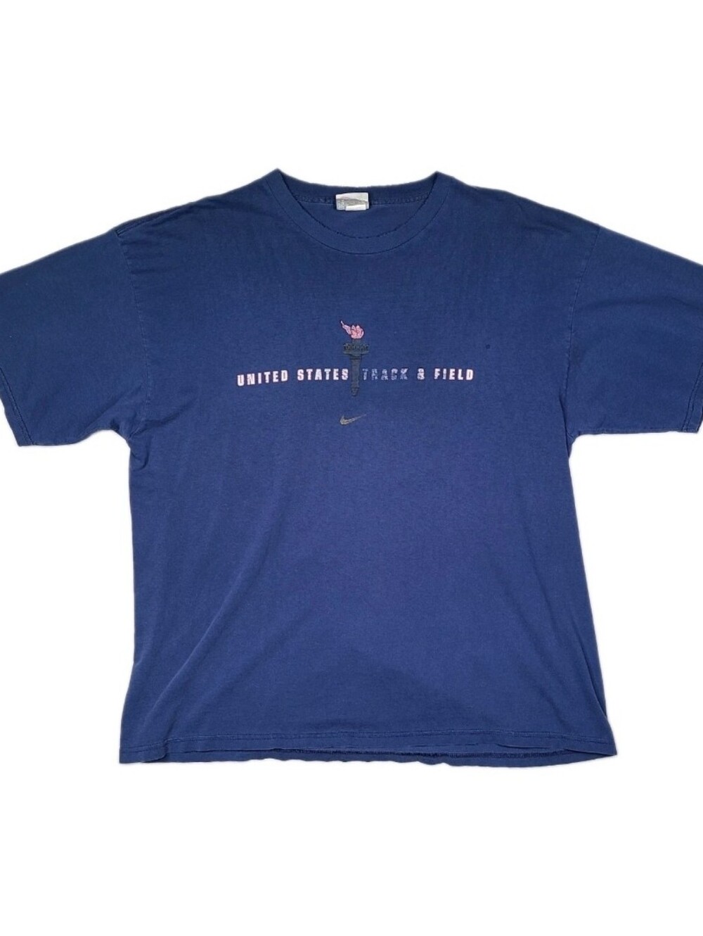 Vintage 90s Nike USA Track And Field Olympics T Shirt Sz XL (Baggy) Distressed